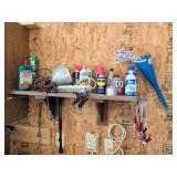 Contents of Utility Shelf with Tools and Fluids