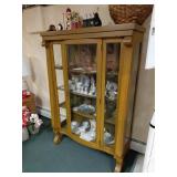 Wood and Glass Display Cabinet, 42x18x62in