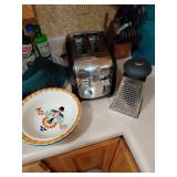 Black+Decker Toaster, Grater, and Ceramic Bowls