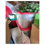 Holiday Decor and Storage Tote Lot
