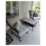 Outdoor Metal Patio Set with Cushions
