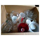 Glass and Milk Glassware Lot