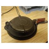 Wagner Cast Iron No. 8 Waffle Iron Set 1910