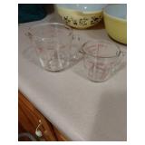 Fire-King Glass Measuring Cups 1 and 2 Cup Set