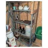 Metal Shelf with Contents and Tools