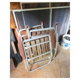 3 Vintage Folding Wood Patio Chairs