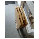 4 Wooden TV Trays with Stand