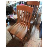 Solid Wood Slat Back Chairs