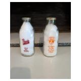 Vintage Glass Milk Bottles