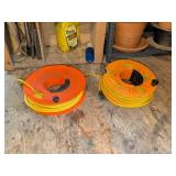 Two Extension Cord Storage Reels with Cords
