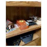Lot: Cigar Box, Miniature House, Sewing Toy