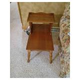 Two-Tier Wooden Step Side Table