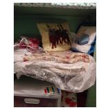 Decorative Pillows and Floral Bedding Lot