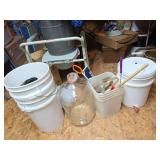 Home Brewing Starter Kit With Buckets and Carboy