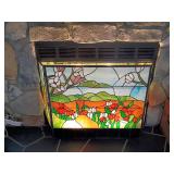 Stained Glass Fireplace Screen, 46 x 28 Inches