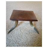 Wood Stool with Natural Horn Legs