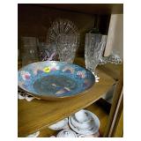 Glassware and Decorative Plate Lot