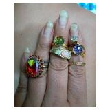 Costume Rings With Colored Stones