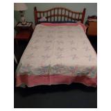 Full Size Homemade Vintage Patchwork Quilt