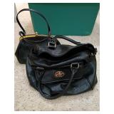 Two Black Faux Leather Handbags