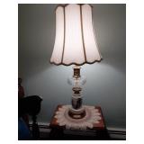 Porcelain and Brass Table Lamps