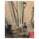 Garden Tools Lot with Post Hole Digger