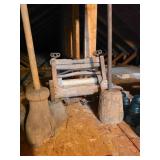 Antique Clothes Wringer and Butter Churn Plungers