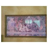 Framed Art Print With Classical Garden Scene 16 x