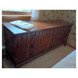 Mid-Century Walnut Dresser 66 x 19 x 30 Inches