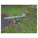 Antique Wood and Iron Horse-Drawn Plow
