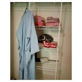 Linens, Folded Quilt, Towels, Pins, Plush Cat