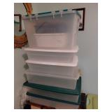 Empty Plastic Storage Totes