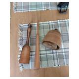 Antique Wooden Butter Tools Set, 3 Pieces