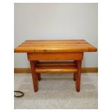 Wooden Slatted Small Table or Bench