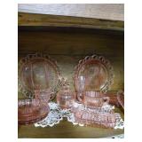 Pink Depression Glassware Assorted Group