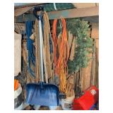 Rope, Power Cords, and Artificial Wreath