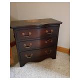 Three-Drawer Wood Chest, 20 x 10 x 20 Inches