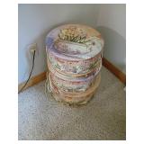 3 Floral Decorative Hat Boxes