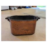Oval Antique Copper Boiler With Iron Handles