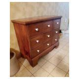 Antique Pine Dresser with Nine Drawers, 28.5'