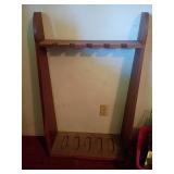Wood Rifle or Fishing Rod Rack 26x10x46