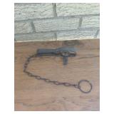 Iron Animal Trap with Chain and Ring