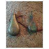 Embossed Brass Powder Flasks