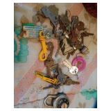 Vintage Keys With Lock and Fobs