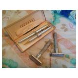 Parker Pen Set with Gillette Safety Razors