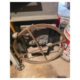 Large Metal Snake With Circular Frame