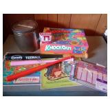 Lot: Game, Bats, Dominoes, Disney LP