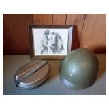 Will Ford Print, Mess Kit, Military Helmet