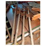 Four Bessey Pipe Clamps
