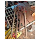 Four Heavy Duty Pipe Clamps